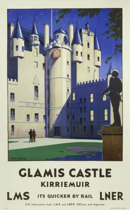 Framed Print : Glamis Castle Print, 1923-1947 LNER / LMS Poster Framed Print : Glamis Castle Print, 1923-1947 LNER / LMS Poster