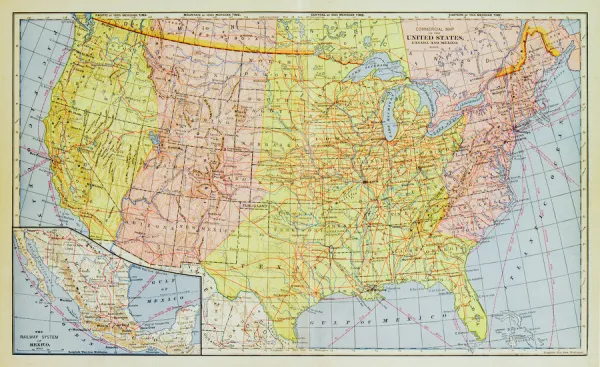 1883 United States Map