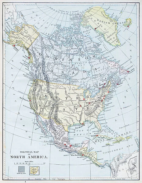 Antique map: North America