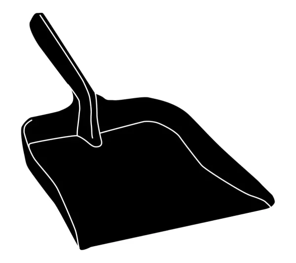 Black and white digital illustration of dustpan Our beautiful pictures