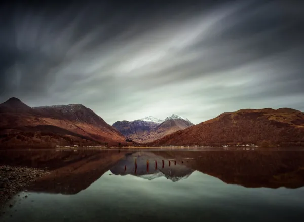 Clouds Over Glencoe Village - Three Sisters - Scotland