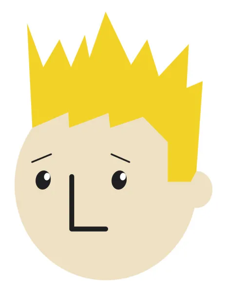 cartoon blonde hair