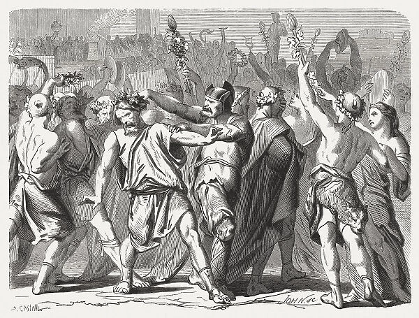 Feast of Bacchus in Jerusalem (2 Maccabees 6, 7), published 1886