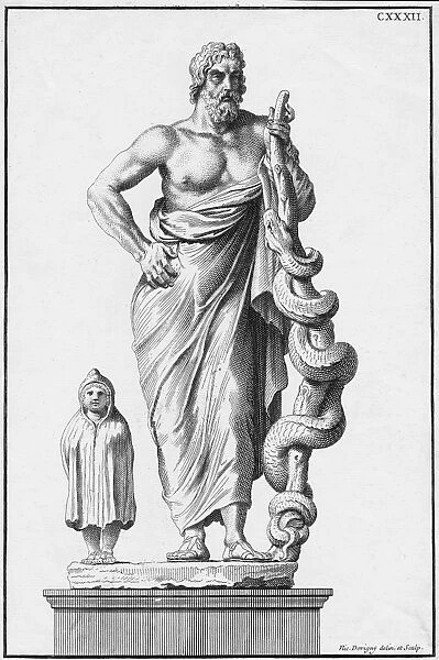 Gods Of Healing. Asclepius or Aesculapius, the ancient Greek god of medicine