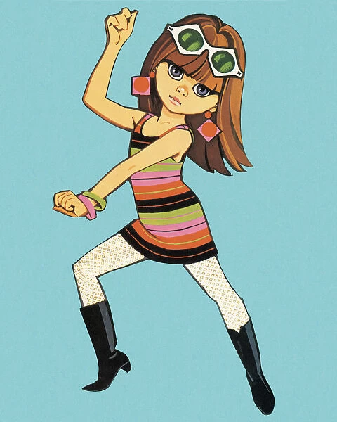 Groovy dancing chick