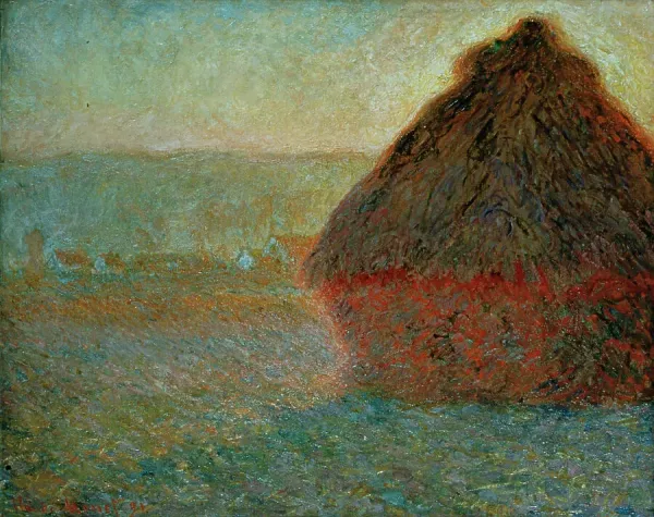 Monet's Haystack at Sunset Print. Art Prints, Posters & Puzzles