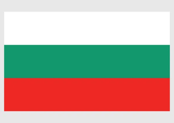 Illustration of flag of Bulgaria, a horizontal tricolor of white, green and red bands