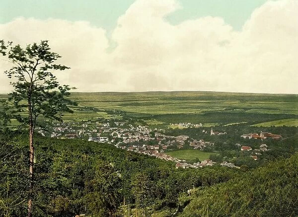 Ilsenburg im Harz, Saxony-Anhalt, Germany, Historic, digitally restored reproduction of a photochromic print from the 1890s