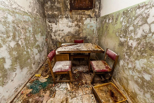 Interrogation room at the police station. Prypiat, Ukraine