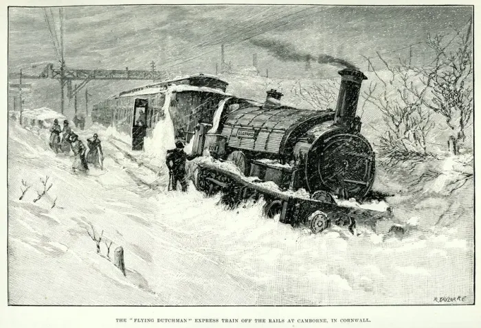Framed Print : The Flying Dutchman Express Train Print, 1891 Framed Print : The Flying Dutchman Express Train Print, 1891