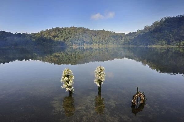 Laguna Chicabal, a lake sacred to the Mayan people, Guatemala, Central America