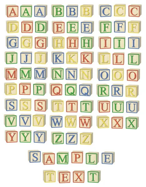 Alphabet Building Blocks, Alphabet Letters Blocks