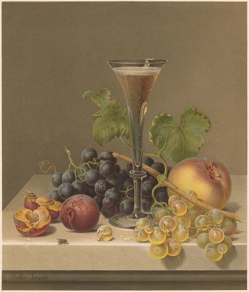 Still life, by Helen R. Searle (1830-1884), lithograph, published 1871
