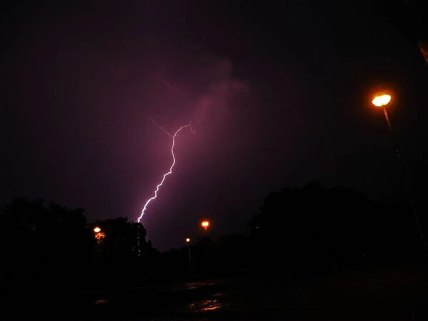 Lightning. An warm humid evening Princep Ghat kolkata suddenly turned into thunderstorm