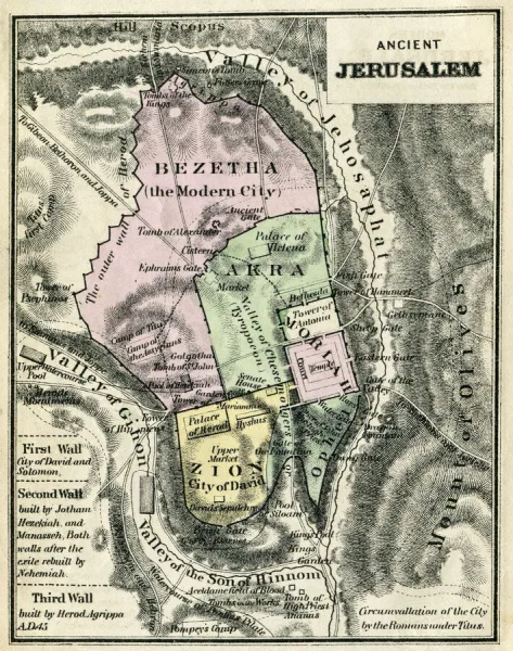 Map Of Ancient Jerusalem