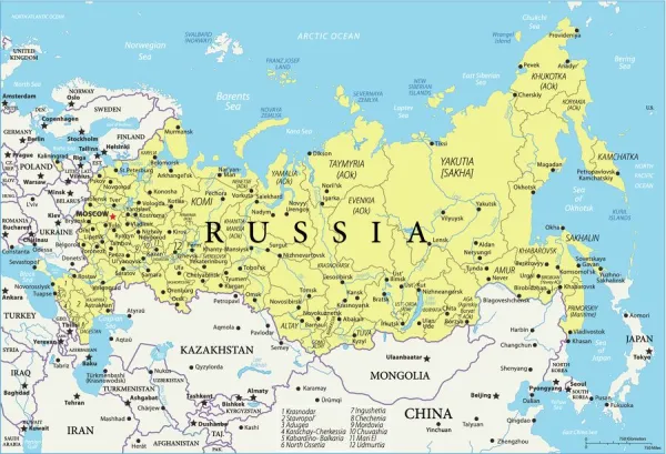 map of russia