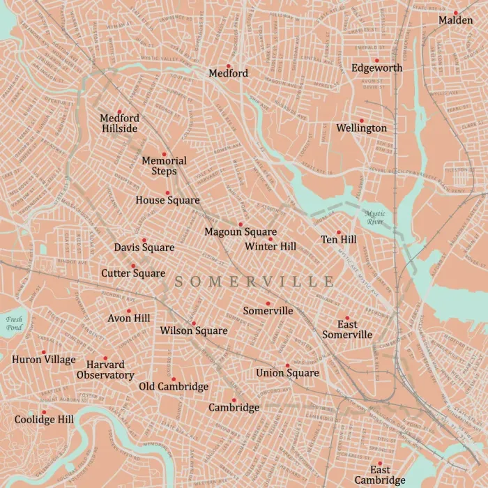 Framed Print : Reference Maps Print