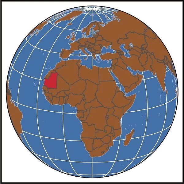 Mauritania locator map