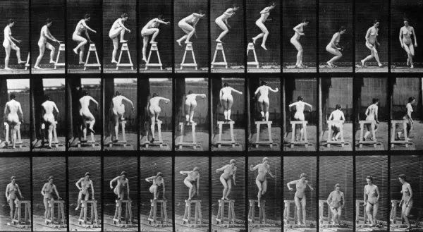 Eadweard Muybridge Print: Woman Performing Acrobatics (1885). Art