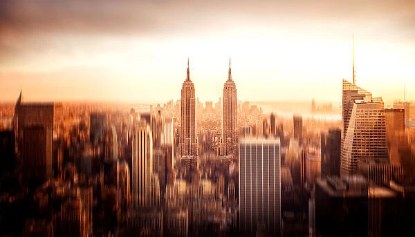 Print of New York city skyline cityscapes