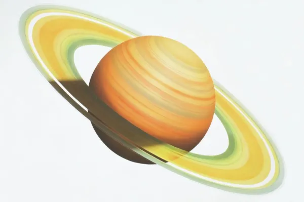 The planet Saturn, illustration