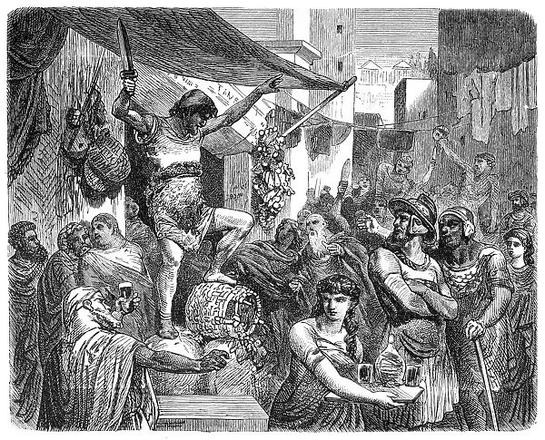 Scene in the streets of Ancient Rome