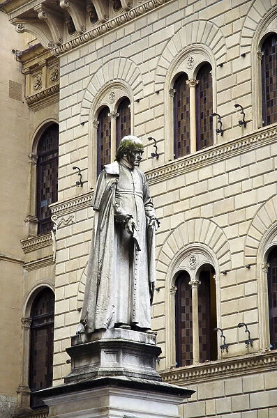 Statue of Sallustio Bandini in Piazza Salimbeni in Siena, Italy