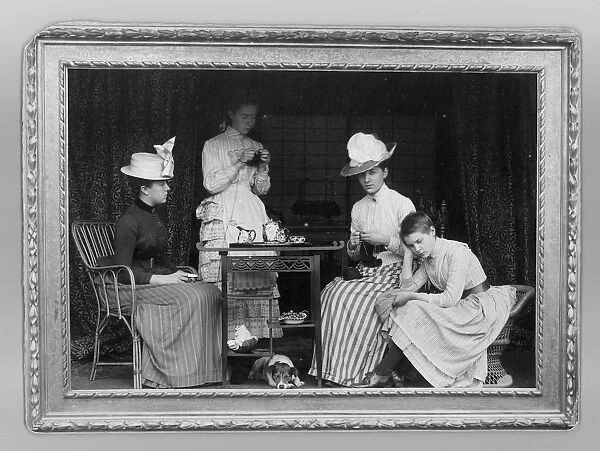 Teatime. A Victorian tea party, circa 1895