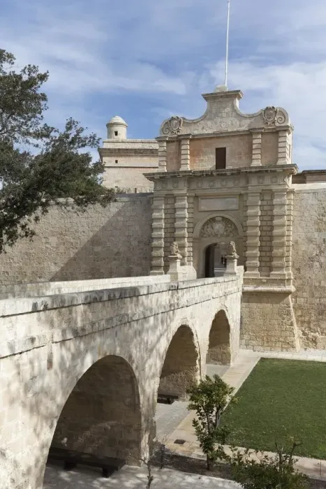 Framed Print : Mdina City Gate Print - Malta Historic Landscape Framed Print : Mdina City Gate Print - Malta Historic Landscape