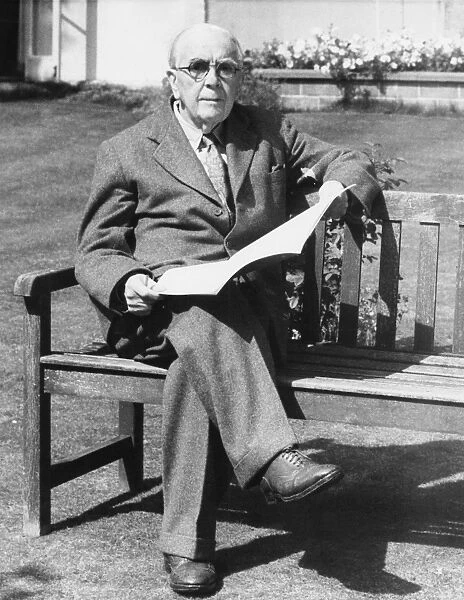 Dr John Ireland, the famous composer at his home, Rock Mill, Washington, West Sussex