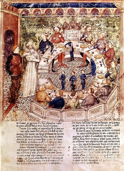 Galahad introduced in the company of the Round Table 1370-80. Sir Galahad was one
