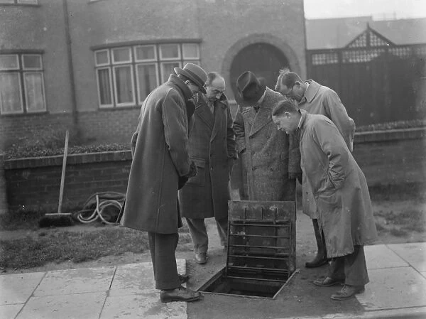 New sewer system in Crayford, Kent. 1937
