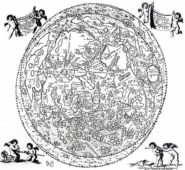 A 17th century map of the Moon
