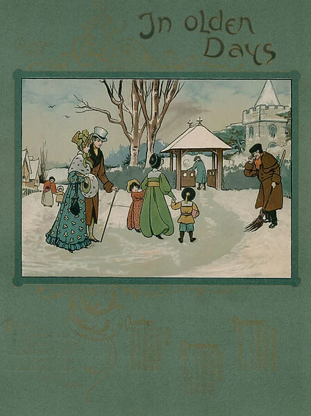 1905 calendar with verse by Alfred Austin (colour lithograph)