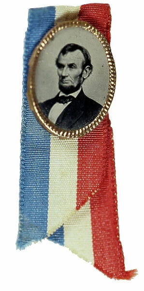 Abraham Lincoln Campaign pin and ribbons