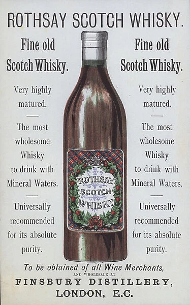 Advertisement for Rothsay Scotch Whisky (colour litho)