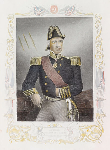 Admiral Sir Edmund Lyons (coloured engraving)