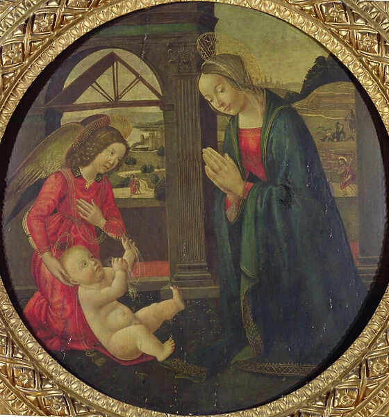 Adoration of the Child (oil on panel)