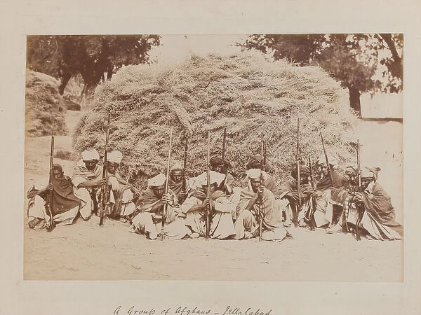 Afghan men, Jalalabad, 1878 circa (b  /  w photo)