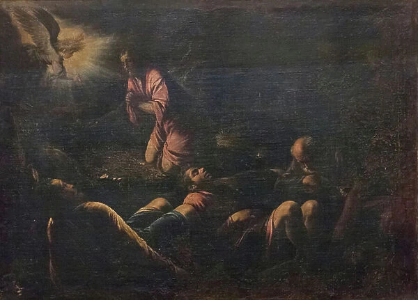 The agony in the garden, (oil on canvas)