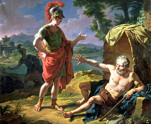 Alexander and Diogenes, 1818 (oil on canvas)