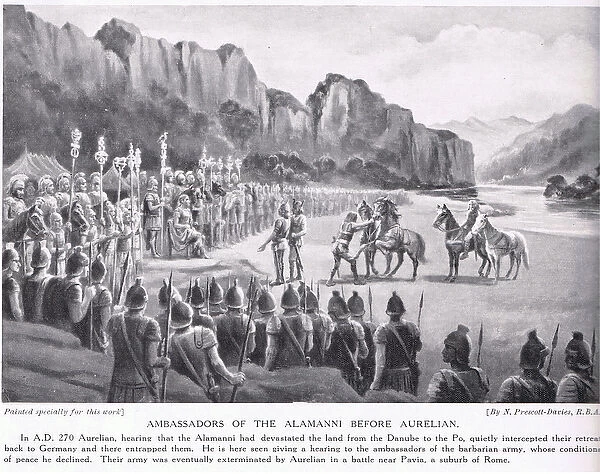 Ambassadors of the Alumanni before Aurelian 270AD