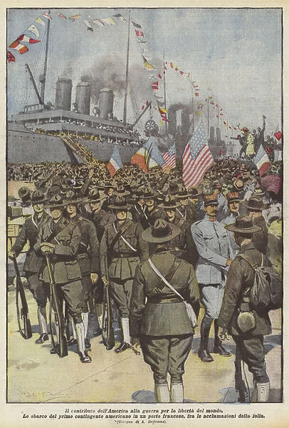 Americas contribution to the war for world freedom (colour litho)