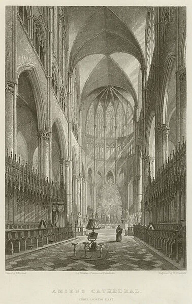 Amiens Cathedral, Choir looking East (engraving)