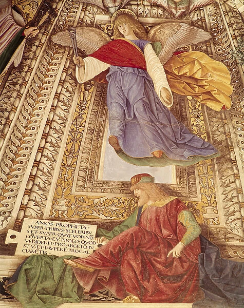 Amos and the Angel holding the pincers of the Passion of Christ, from the cupola