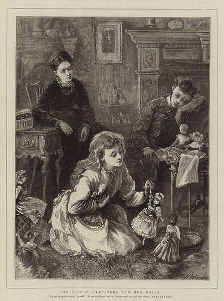'An Odd Couple', Vera and her Dolls (engraving)