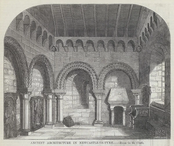 Ancient Architecture in Newcastle-on-Tyne (engraving)