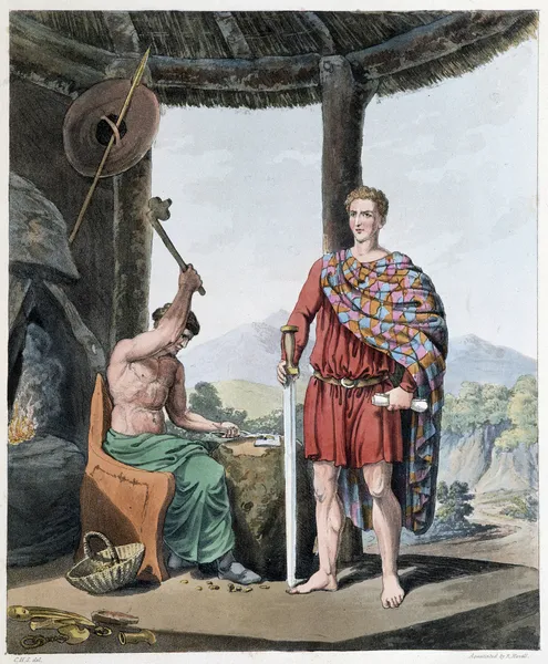 Ancient blacksmith and iron maker in Celts and Goths