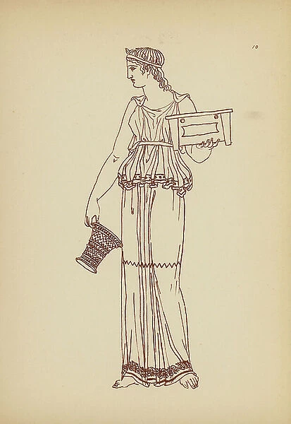 Ancient Greek Female Costume (litho)