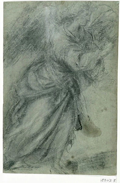 Angel of the Annunciation (chalk on paper)